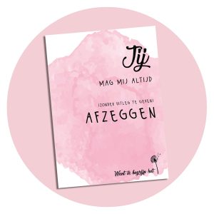 Ansichtkaart Afzeggen