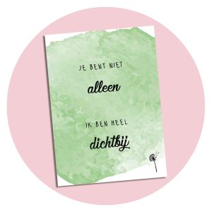 Ansichtkaart Alleen