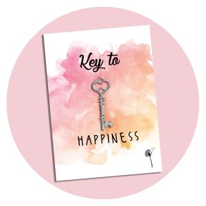 Ansichtkaart Key to Happiness