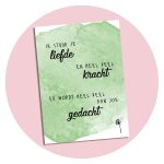 Kaart Liefde en kracht, er wordt heel veel aan jou gedacht