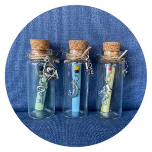 Flesje | Maan - Sleutel - Zeepaardje