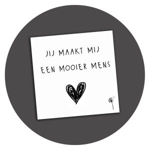 Zwart-wit kaart Mooier Mens