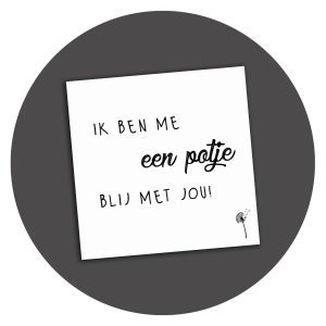 Zwart-wit kaart Potje Blij