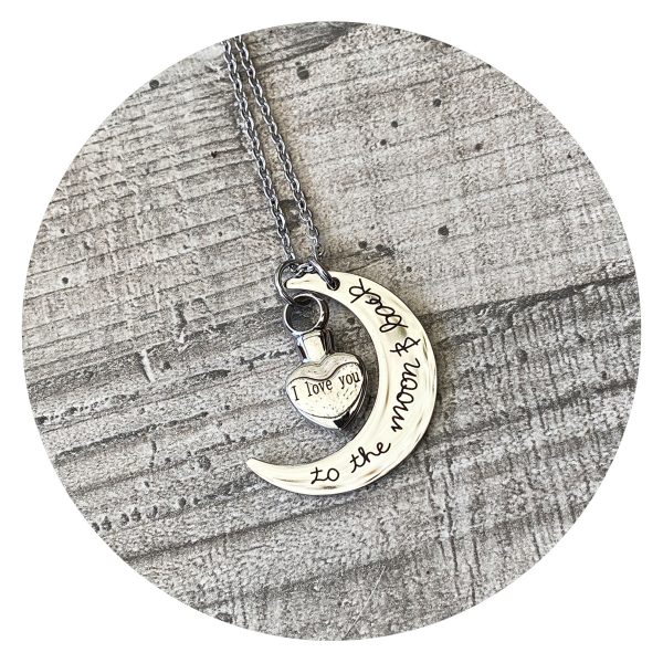 Urn ketting I love you to the moon and back