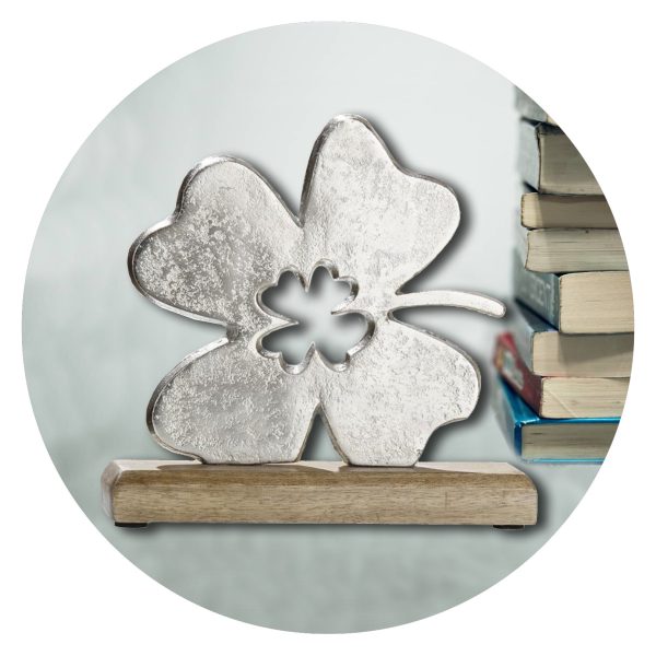 Klaver vier op mangohouten voet