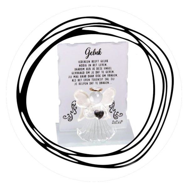 Geluk engeltje met spreuk