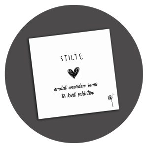 Zwart-wit kaart Stilte