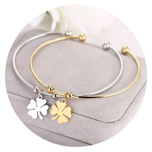 Verstelbare armband | Klavertje vier