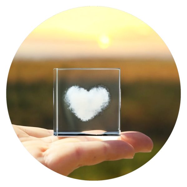 Wolkje in glas zonsondergang