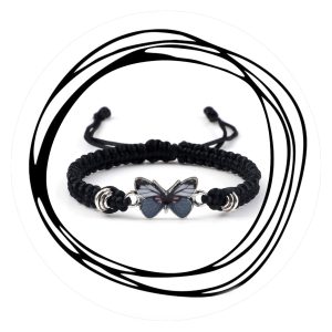 Armband gevlochten met vlinder
