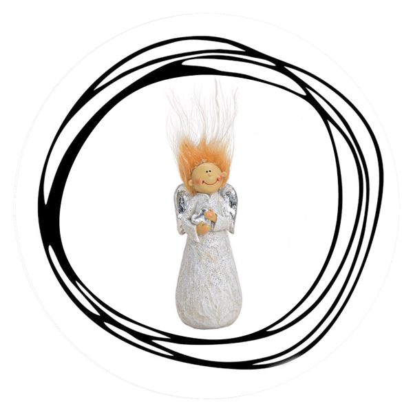 Engeltje met rode haartjes