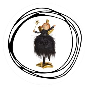 Engel zwart goud toverstaf