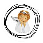 Engelenkopje met oogje open of dicht