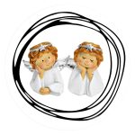 Engelenkopje met oogje open of dicht