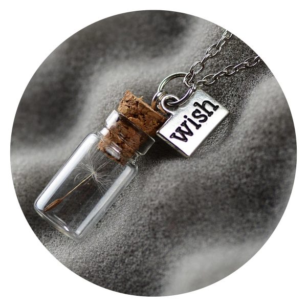 Ketting Flesje met paardenbloempluis