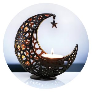 Maan waxinlelichtjeshouder