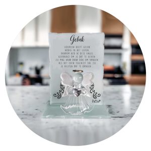 Geluk engeltje met spreuk