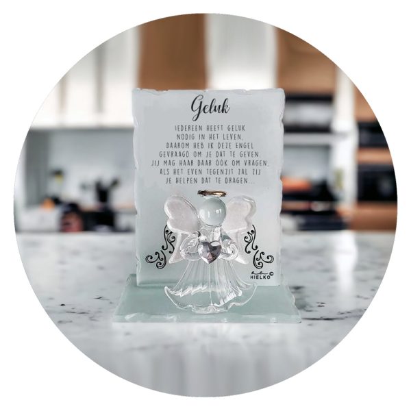 Geluk engeltje met spreuk