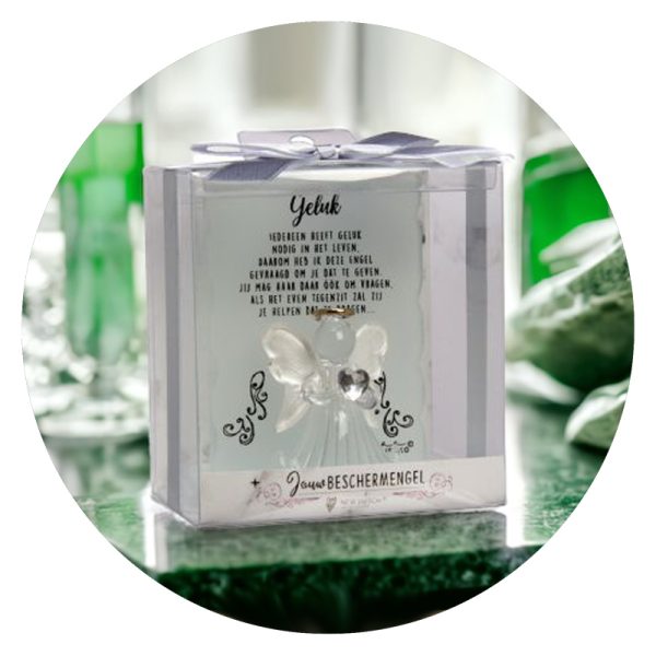 Geluk engeltje met spreuk