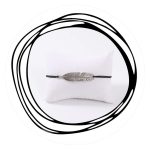 Heren veterarmband met veertje