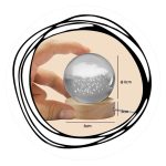 Regenwolkje in bol met lichtje