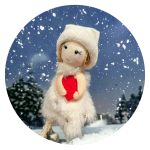 Meisje met rood hartje