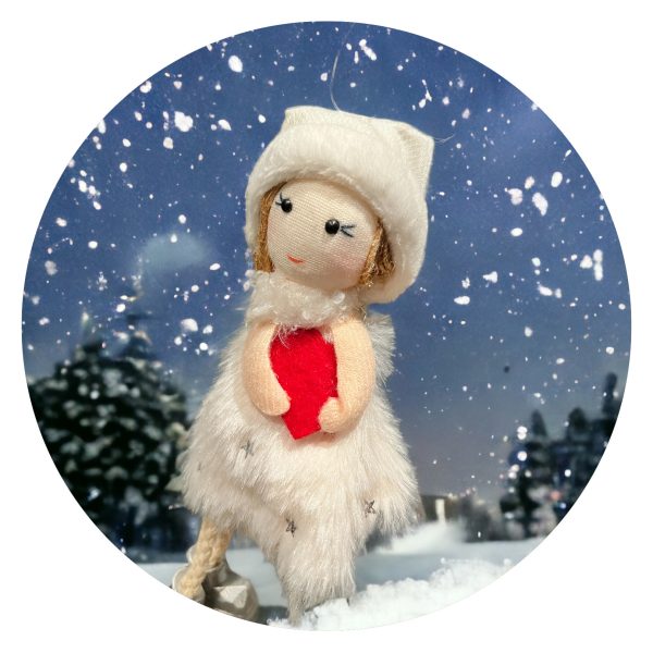 Meisje met rood hartje