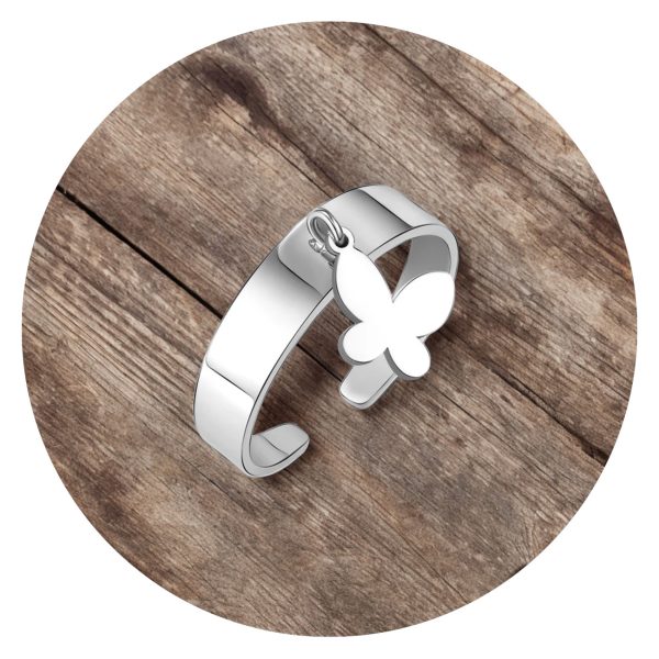 Ring met los vlindertje