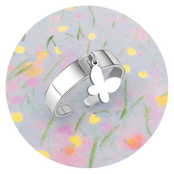 Ring met los vlindertje