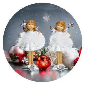 Witte engel met toverstafje