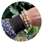 Armband Amazoniet met uiltje en hartje