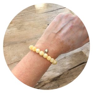Armband Topaas met hartje