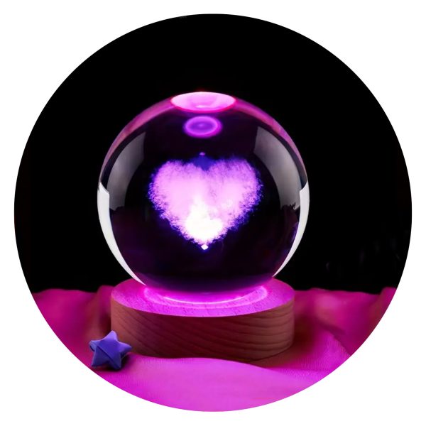 Hartje in bol met lichtje