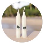 Kaarsje met vlinder of ster