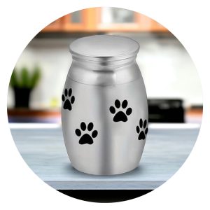 Mini urn met pootafdrukken