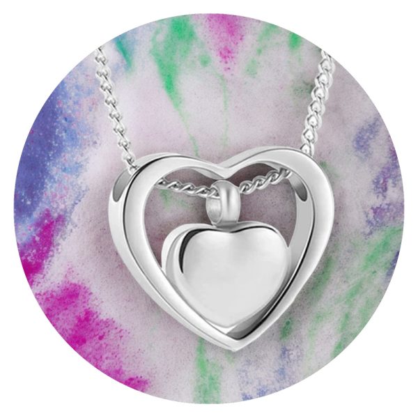 Urnketting cirkel met hartje