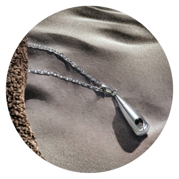 Urnketting zilver met hartje