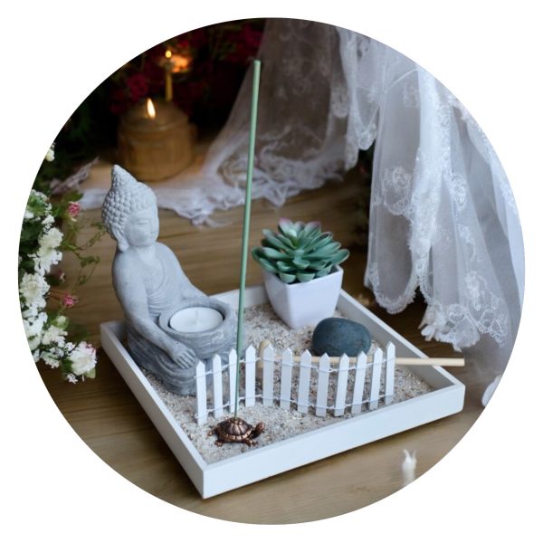 Zen setje met Boeddha