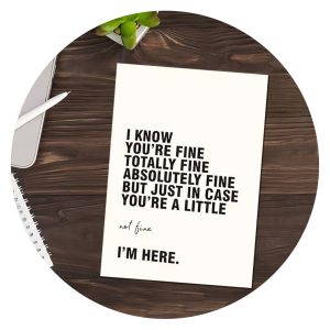 Ansichtkaart Totally Fine