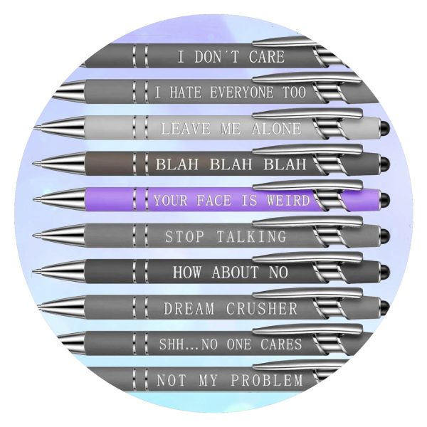 Pennen met sarcastische quote Your face is weird