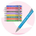 Pennen met sarcastische quote