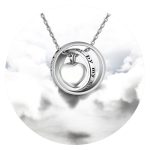 Urnketting hartje in ring met quote