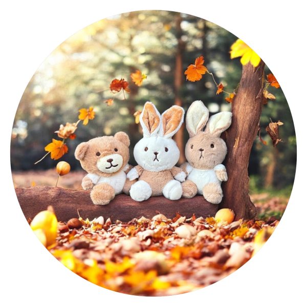 Kleine knuffel konijntjes en beertje