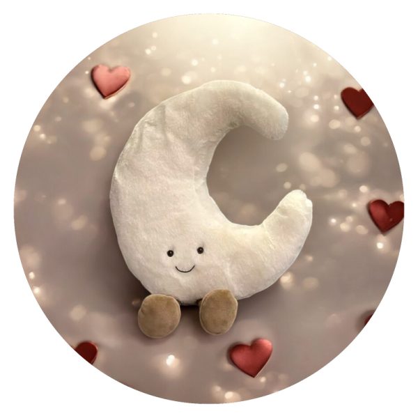 Betoverende maan met schattige voetjes