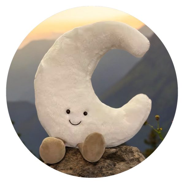 Betoverende maan met schattige voetjes