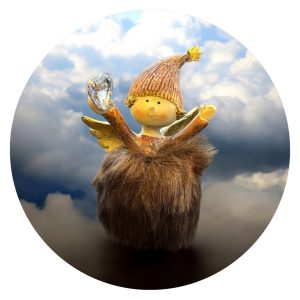 Engeltje met bruin rokje