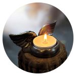 Lichtje met vleugeltjes zwart