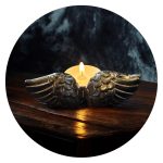 Lichtje met vleugeltjes zwart