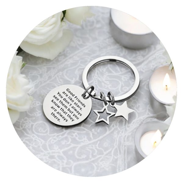 Sleutelhanger good friends are like stars