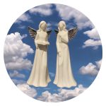 Keramieken engel met lichtje